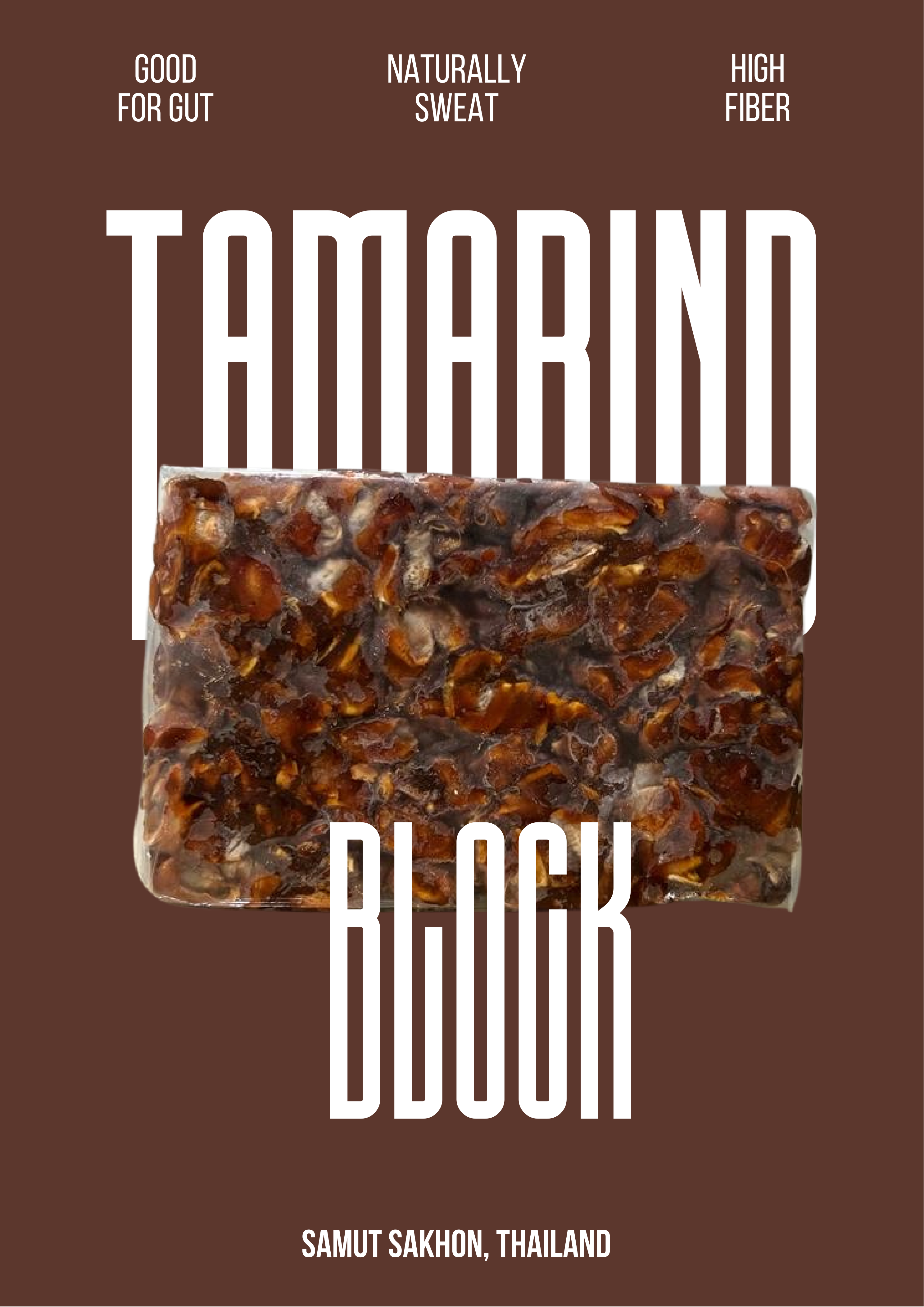 PIKTANG Tamarind Block — natural tamarind pulp brick, good for gut, high fiber
